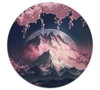 1000-teiliges Puzzle-Geschenk,japanische Kirschblüten,rund,1000-teilig,Puzzle für Erwachsene,perfekt als Dekoration für Zuhause und Büro,Partys,Geburtstage und Feiertagsgeschenke,1000 Stück