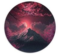 1000-teiliges Puzzle-Geschenk,japanische Kirschblüten,rund,1000-teilig,Puzzle für Erwachsene,perfekt als Dekoration für Zuhause und Büro,Partys,Geburtstage und Feiertagsgeschenke,1000 Stück