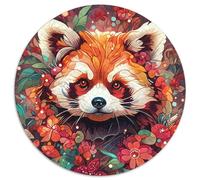 1000-teiliges Puzzle-Geschenk, Roter Panda, rund, 1000 Teile Puzzle für Erwachsene, perfekt als Dekoration für Zuhause und Büro, Partys, Geburtstage und Feiertagsgeschenke, 1000 Stück (67,5x67,5cm)