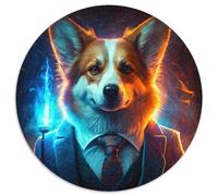 1000-teiliges Puzzle, Geschenke für Boss-Pomeranian, rund, aus Pappe, Puzzle für Teenager, Familie, Lernspiele, Heimdekoration, Geschenk, 1000 Stück (67,5x67,5cm)