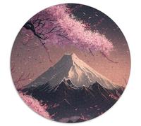 1000-teiliges Puzzle Japanische Kirschblüten, 1000-teiliges rundes Puzzle für Erwachsene, Denksportaufgabe, Spiel für Erwachsene, interaktive Familienaktivität, 1000 Teile (67,5x67,5cm)