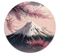 1000-teiliges Puzzle,japanische Kirschblüten,rund,1000 Teile,für Erwachsene,zum Entspannen und Herausfordern,farbenfrohe Kunst zur Heimdekoration,ideales Geschenk für Freunde,1000 Teile (67,5x67,5cm)