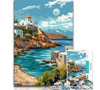 1000-teiliges Puzzle „Kretische Küstenlandschaft“ für Erwachsene und Jugendliche, „Staycation - Zeit totschlagen“, jedes Teil ist einzigartig - anspruchsvolles Familienspiel, 38x26cm