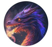 1000-teiliges Puzzle Magischer Weltraumdrache,runde Puzzles mit 1000 Teilen für Erwachsene zum Entspannen und Herausfordern,farbenfrohe Kunst zur Heimdekoration,ideales Geschenk für Freunde