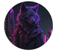 1000-teiliges Puzzle Magischer Wolf, Papierpuzzle, Geschenk, DIY-Spaß, geeignet für die Dekoration von Zuhause, Wohnzimmer und Büro, 1000 Stück (67,5x67,5cm)