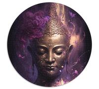 1000-teiliges Puzzle mit Buddha-Statuen, rundes 1000-teiliges Puzzle, anspruchsvolles Denkspiel für Teenager, Spaß für den Spieleabend mit der Familie, 1000 Teile (67,5x67,5cm)