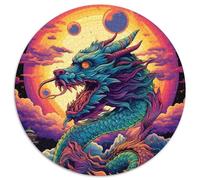 1000-teiliges Puzzle mit chinesischem Drachen, Puzzle für Erwachsene, interaktives Familienspiel, Bastelgeschenk mit farbenfrohen Kunstwerken, 1000 Teile (67,5x67,5cm)