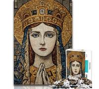 1000-teiliges Puzzle mit der Jungfrau Maria für Erwachsene und Jugendliche Hilft dem Gehirn, süchtig machendes Spielzeug zu trainieren und Geduld zu fördern Geeignet für Paare, 38x26cm