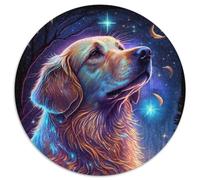 1000-teiliges Puzzle Mystery Golden Retriever, interaktives Spiel für Erwachsene und die ganze Familie, Bastelgeschenk mit farbenfrohen Kunstwerken, 1000 Teile (67,5x67,5cm)