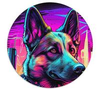 1000-teiliges Puzzle Neon War Dogs, Puzzle für Erwachsene, interaktives Familienspiel, Bastelgeschenk mit farbenfrohen Kunstwerken, 1000 Teile (67,5x67,5cm)