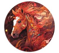 1000-teiliges Puzzle Pferd, 1000-teiliges rundes Puzzle, Geschenke, Denksportspiel, interaktives Familienspiel, geeignet für Kinder ab 14 Jahren, 1000 Teile (67,5x67,5cm)
