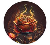 1000-teiliges Puzzle Rose, rund, 1000 Teile für Erwachsene, zum Entspannen und Herausfordern, farbenfrohe Kunst zur Heimdekoration, ideales Geschenk für Freunde, 1000 Teile (67,5x67,5cm)