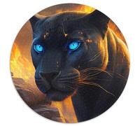 1000-teiliges Puzzle Schwarzer Leopard aus Karton, interaktives Familienspiel, DIY-Heimdekor, Gehirn-Herausforderung, Geschenk, 1000 Stück (67,5x67,5cm)