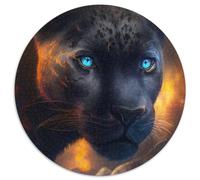 1000-teiliges Puzzle Schwarzer Leopard aus Karton, interaktives Familienspiel, DIY-Heimdekor, Gehirn-Herausforderung, Geschenk, 1000 Stück (67,5x67,5cm)