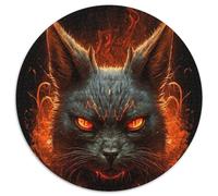 1000-teiliges Puzzle Schwarzes Kaninchen,rund,1000 Teile,für Erwachsene,zum Entspannen und Herausfordern,farbenfrohe Kunst zur Heimdekoration,ideales Geschenk für Freunde,1000 Teile (67,5x67,5cm)
