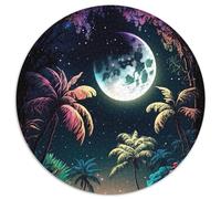 1000-teiliges Puzzle, Strand bei Nacht, rundes Puzzle 1000 Teile für Erwachsene zur Heimdekoration, ideales Weihnachts- und Neujahrsgeschenk für Teenager, 1000 Teile (67,5x67,5cm)