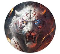 1000-teiliges Puzzle Tiger, rundes Puzzle mit 1000 Teilen, perfekte Dekoration für Zuhause oder das Büro, ideales Weihnachtsgeschenk, 1000 Teile (67,5x67,5cm)