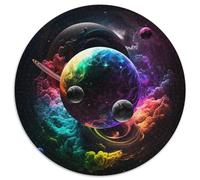 1000-teiliges Puzzle, Universum, Planet, 1000-teiliges rundes Puzzle, perfekte Dekoration für Zuhause oder das Büro, ideales Weihnachtsgeschenk, 1000 Teile (67,5x67,5cm)