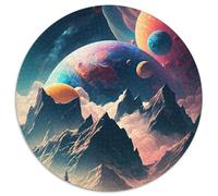 1000-teiliges Puzzle, Universum, Planet, 1000-teiliges rundes Puzzle, perfekte Dekoration für Zuhause oder das Büro, ideales Weihnachtsgeschenk, 1000 Teile (67,5x67,5cm)