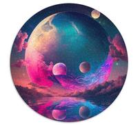 1000-teiliges Puzzle Universum Planet, runde Papppuzzles entwickeln Hand-Auge-Koordinationsfähigkeiten, perfekt als Geburtstagsgeschenk, 1000 Stück (67,5x67,5cm)