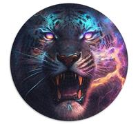 1000-teiliges Puzzle Weltraum-Tiger, rundes 1000-teiliges Puzzle, anspruchsvolles Denkspiel für Teenager, Spaß für den Spieleabend mit der Familie, 1000 Teile (67,5x67,5cm)