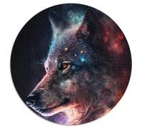 1000-teiliges Puzzle, Wolfsnebel, 1000-teiliges rundes Puzzle, Geschenke, Denksportaufgabe, interaktives Familienspiel, geeignet für Kinder ab 14 Jahren, 1000 Teile (67,5x67,5cm)