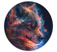 1000-teiliges Puzzle Wolfsnebel, rund, 1000-teiliges Puzzle, perfekte Dekoration für Zuhause oder das Büro, ideales Weihnachtsgeschenk, 1000 Teile (67,5x67,5cm)