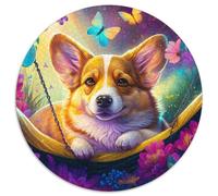1000-teiliges Puzzle, wunderschönes Corgi-Puzzle aus Karton, interaktives Familienspiel, DIY-Heimdekor, Gehirn-Herausforderung, Geschenk, 1000 Stück (67,5x67,5cm)