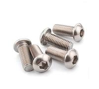 1000 viti a testa rotonda in acciaio inox A2 M2,5 M3 304 iso7380 m2 M2,5 M3 viti a testa tonda a fungo vite a testa esagonale (colore: 12 mm, dimensioni: M2)