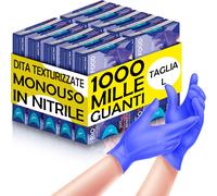 1000 x Guanti in Nitrile Monouso Blu Cobalto Senza Polvere e Lattice Taglia L