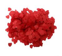 10000 coriandoli di carta a forma di cuore, biodegradabili, colore rosso | Materiale di carta biodegradabile, smaltimento, forma di cuore di 1,5 cm, colore bianco, 10000 pezzi di massa conteggio
