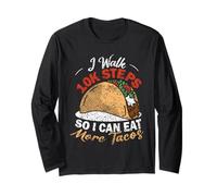 10000 Passi per Poter Mangiare più Tacos Passo 10000 Passi Maglia a Manica