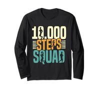 10000 Passi Squadra Passo Camminare Escursioni 10000 Passi Maglia a Manica