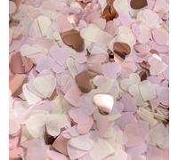 10000 Pezzi Coriandoli a Forma di Cuore - Mix Carta Biodegradabile & Plastica, Decorazioni Romantiche per Matrimoni, Compleanni, San Valentino, Anniversari, Feste e Tavolo (Oro rosa)