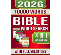 10000 Words Bible Word Search 4 in 1 One Whole Book With Full Solutions: Puzzle Book for Adults