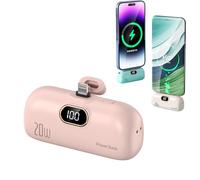 10000mAh Mini Portable Charger Power Bank for Phone, Portable Charger Power Bank for iphone (Pink,for Lightning)