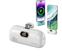 10000mAh Mini Portable Charger Power Bank for Phone, Portable Charger Power Bank for iphone (White,for Type-C)