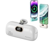 10000mAh Mini Portable Charger Power Bank for Phone, Portable Charger Power Bank for iphone (White,for Lightning)