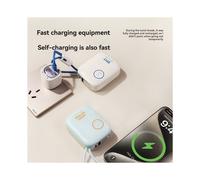 10000mAh Portable Charger Built-in Cables Multi-Device Fast Charging Battery Level Display Portable Charger A
