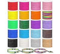 1000M Filo di Cotone Cerato, BetterJonny Filo Cotone Cerato Filo Cordoncino Cotone Cerato 0.8mm Filo per Bracciali Cerato Artigianato Intrecciato Fili Corda Multicolore per Collana Braccialetti