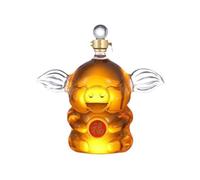 1000ML Art Scultura Statua - Decanter Whisky, Scultura 3D A Forma Di Maiale Carino, Bottiglia Di Whisky E Vino, Decanter In Vetro Per Whisky, Per La Conservazione Del Vino