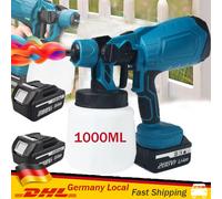 1000ML Cordless Pistola A Spruzzo Elettrica Ad Alta Potenza HVLP Spruzzatore di Vernice Auto Mobili Rivestimento In Acciaio Aerografo Per Makita 18V Batteria No Battery red
