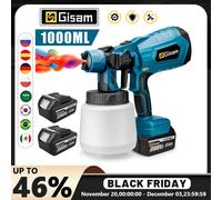 1000ML Cordless Pistola A Spruzzo Elettrica Potente HVLP Spruzzatore di Vernice Auto Mobili Rivestimento In Acciaio Aerografo Per Makita 18V Batteria Spille