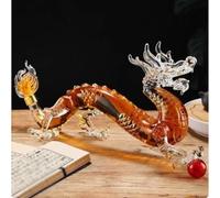 1000ML Decanter Whisky Scultura Statua - Bottiglia Di Whisky E Vino In Vetro Senza Piombo A Forma Di Drago 3D, Scultura Fatta A Mano Per La Decorazione Tavolo Del Festival, Bottiglia Di Vino(Dragon)