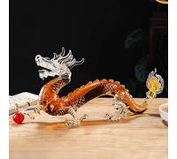1000ML Decanter Whisky Scultura Statua - Sculture Di Decanter Per Whisky A Forma Di Drago 3D, Decorazioni Da Tavola Fatte A Mano In Vetro Per Bottiglie Di Vino, Decanter Con Zodiaco Cinese(Dragon 2)