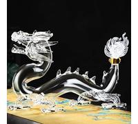 1000ML Decanter Whisky Scultura Statua - Sculture Di Decanter Per Whisky A Forma Di Drago 3D, Decorazioni Da Tavola Fatte A Mano In Vetro Per Bottiglie Di Vino, Decanter Con Zodiaco Cinese(Dragon 3)