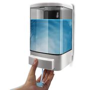 1000ML Dispenser di Sapone Manuale in Plastica, Dispenser Sapone Bagno Muro | Sapone da parete manuale a Pressione, Finestra visiva, Dispenser Liquido per Bagno Cucina Commerciale
