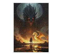 1000pcs(38x26cm) Puzzle Dragon Confrontation Hero And Beasts Puzzle Per Adulti Gioco Pratico Corsa Di Velocità Regali Unici Per Compleanno E Natale 1000pcs(38x26cm)