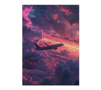 1000pcs(38x26cm) Puzzle Per Adolescenti Aerial Serenity Flight Over Clouds Puzzle Per Adulti Giochi Rilassanti Decorazione Murale Ideale Come Regalo 1000pcs(38x26cm)
