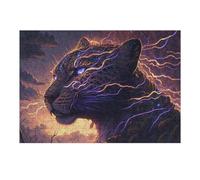 1000pcs(38x26cm) Puzzle Per Adolescenti Electric Leopard Mystical Wildlife Art Puzzle Per Adolescenti Gioco Rompicapo Regalo Di Compleanno Attività Divertenti A Casa 1000pcs(38x26cm)